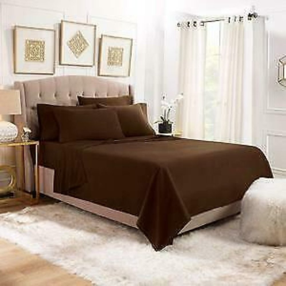 Elite Comfort 6 Piece Super Soft Queen Chocolate